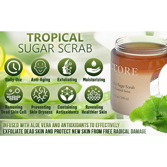 2L'Core Paris Tropical Sugar Body Exfoliating Scrub with Anti-Aging Antioxidants - Picture 2 of 6